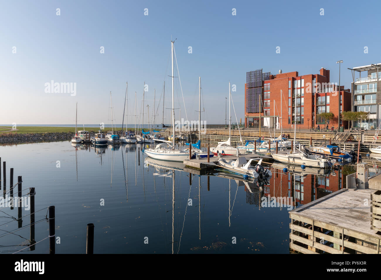Il porto di Malmo in Svezia Foto stock - Alamy