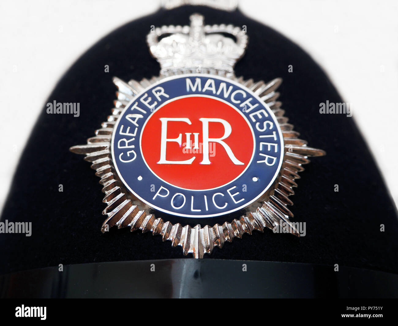 Greater Manchester casco di polizia Foto Stock