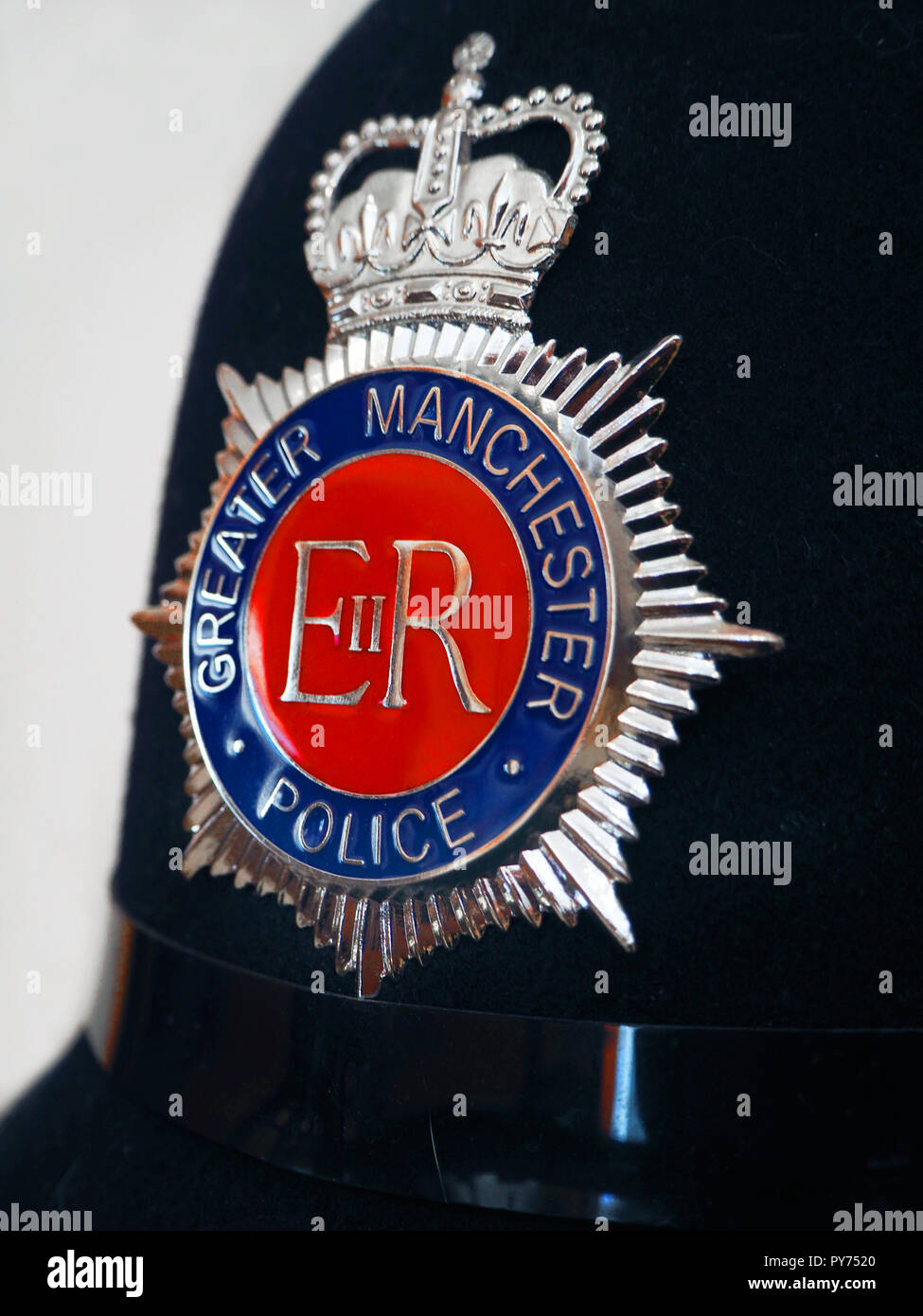 Greater Manchester casco di polizia Foto Stock