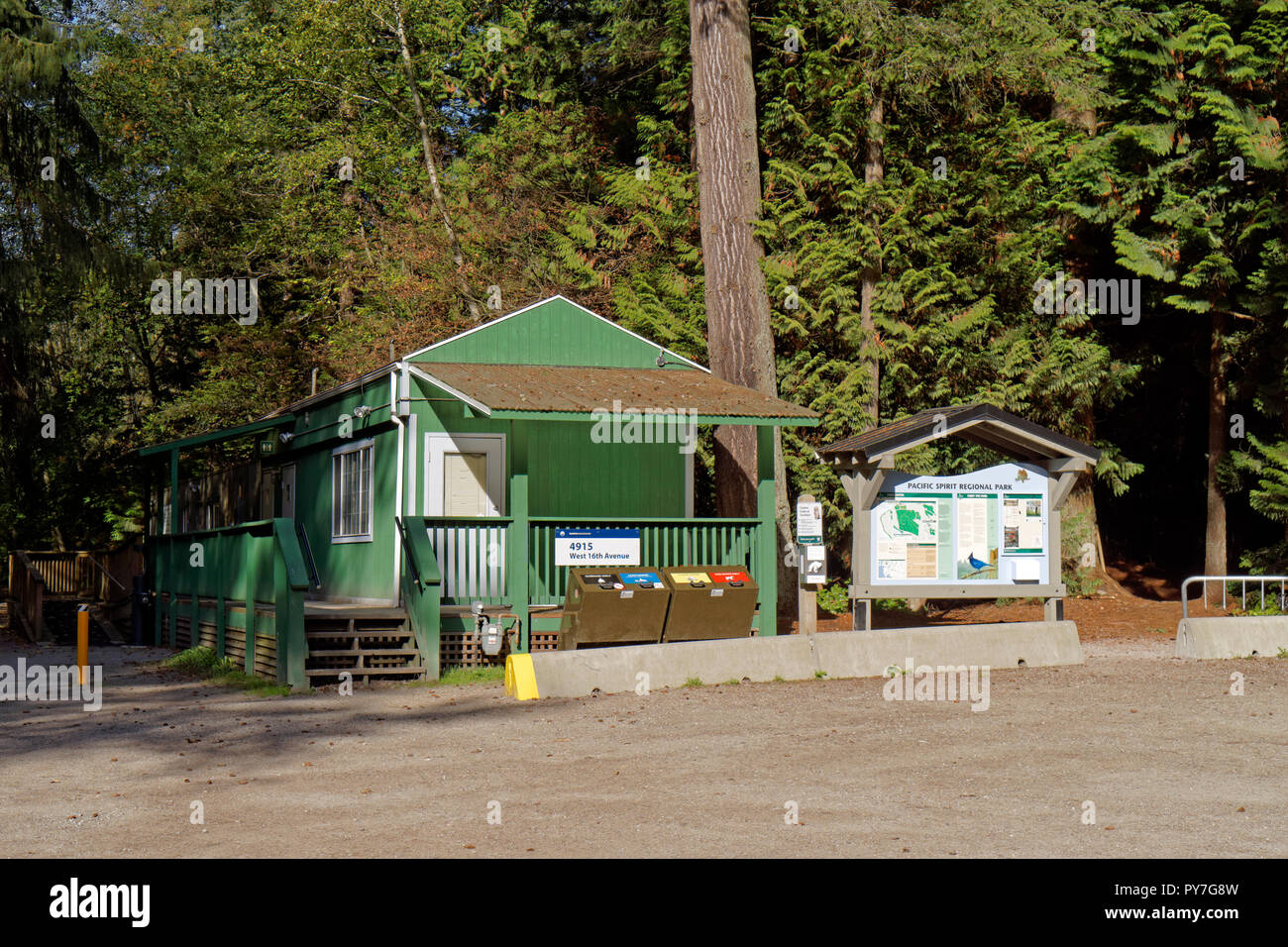 Information Center in spirito pacifico parco regionale e preservare la natura, Vancouver, BC, Canada Foto Stock