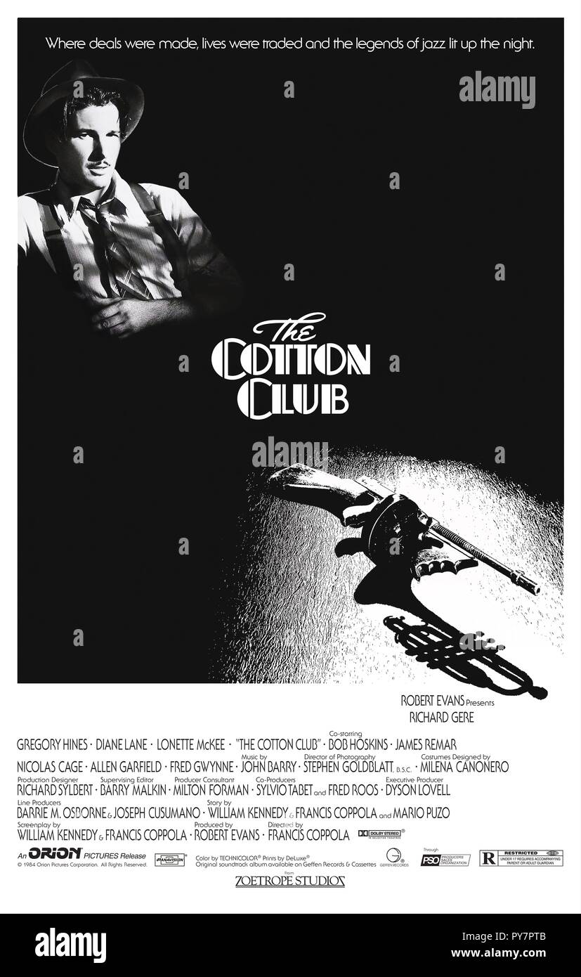 Pellicola originale titolo: Il Cotton Club. Titolo inglese: Il Cotton Club. Anno: 1984. Direttore: francis ford coppola. Credito: ZOETROPE/ORION / Album Foto Stock