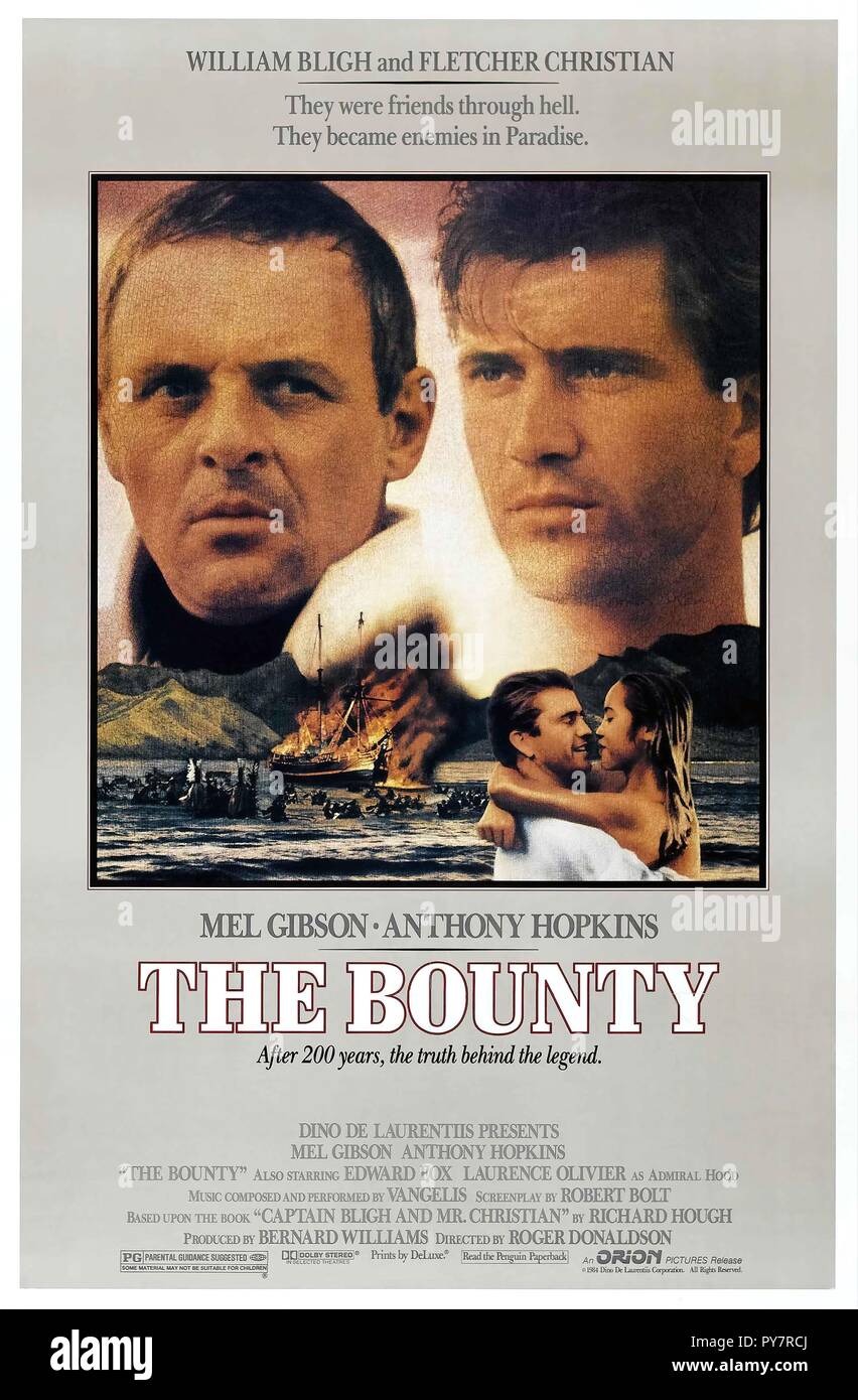 Pellicola originale titolo: Il Bounty. Titolo inglese: il Bounty. Anno: 1984. Direttore: roger donaldson. Credito: ORION foto / Album Foto Stock