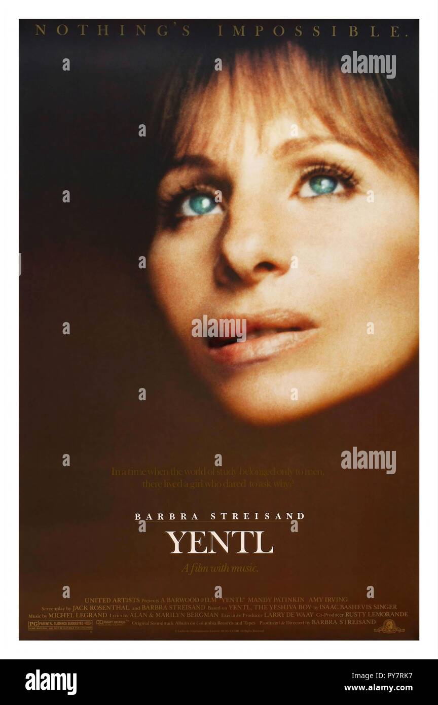 Pellicola originale titolo: YENTL. Titolo inglese: YENTL. Anno: 1983. Direttore: Barbra Streisand; HARRY D'ABBADIE D'ARRAST. Stelle: Barbra Streisand. Credito: M.G.M/Regno Artista / Album Foto Stock
