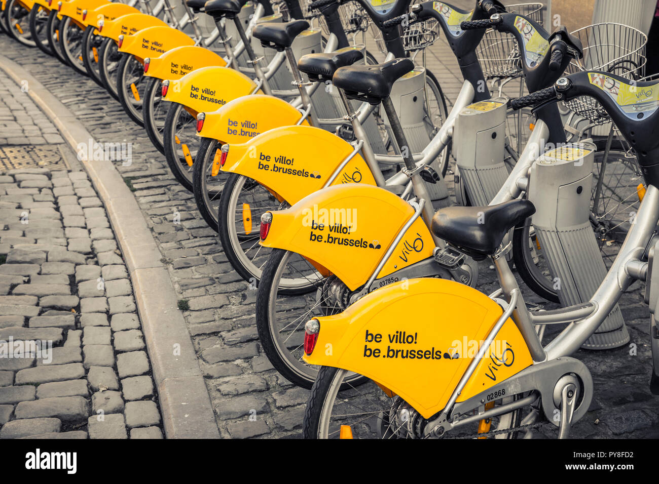 Bruxelles stazione di bicicletta Foto Stock