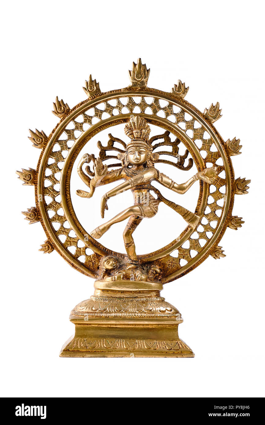 Statua di Shiva Nataraja - Signore della danza isolato Foto Stock