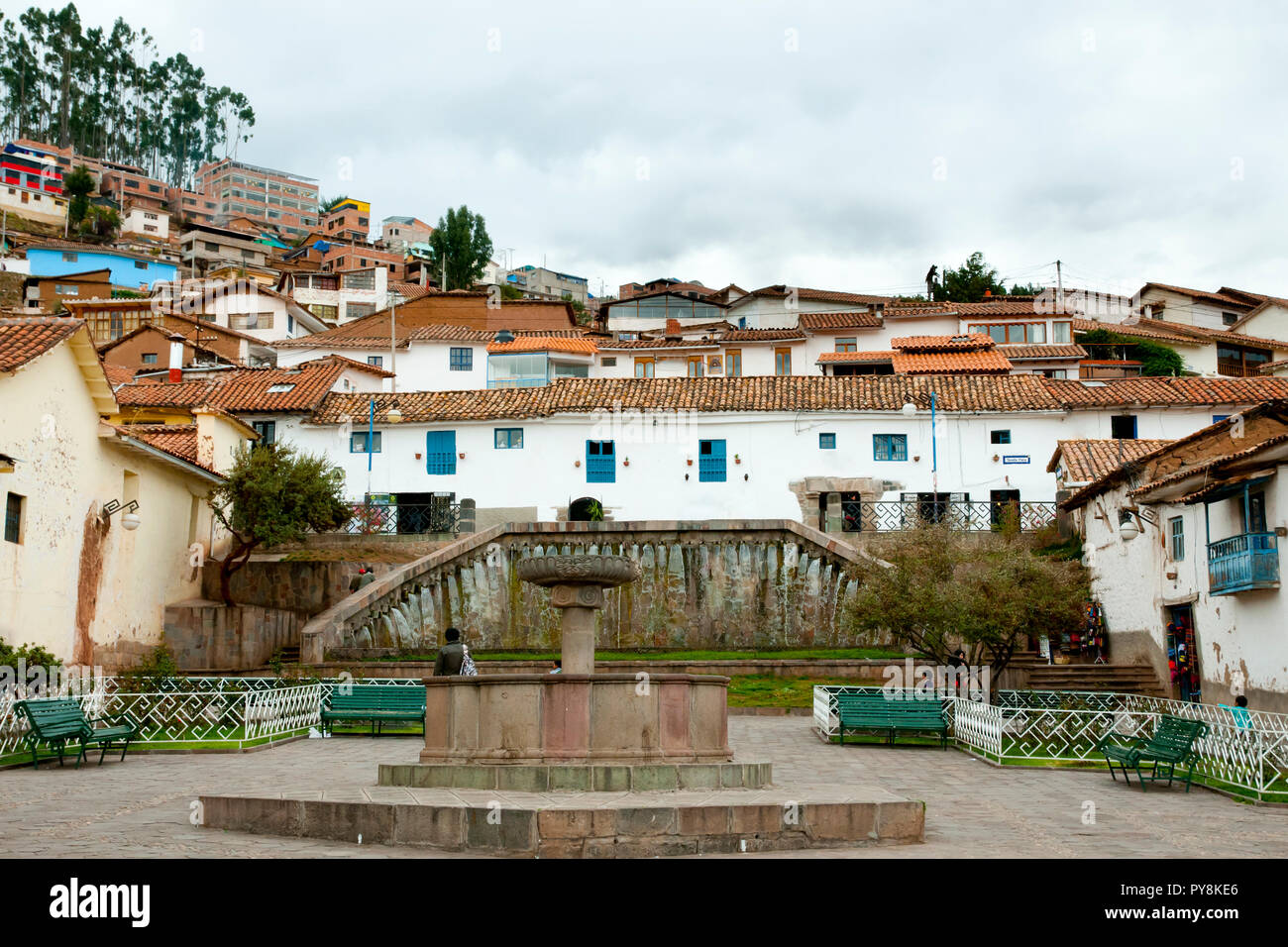 Plaza San Blas - Cusco - Perù Foto Stock