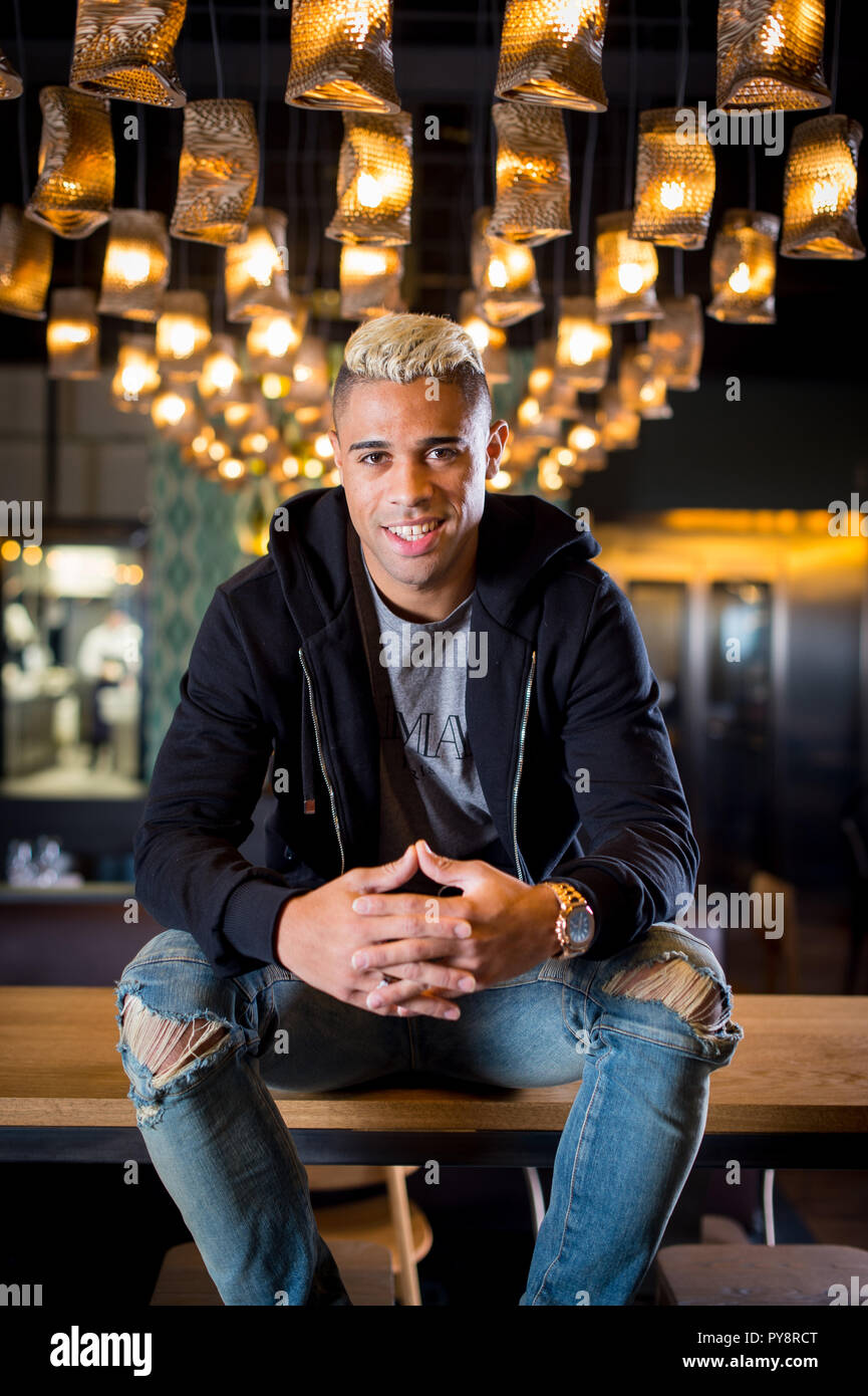 Lione (sud-est della Francia). 2017/12/01. Olympique Lyonnais football club. Mariano Díaz Mejía, noto semplicemente come Mariano, calciatore Dominicano che gioca Foto Stock