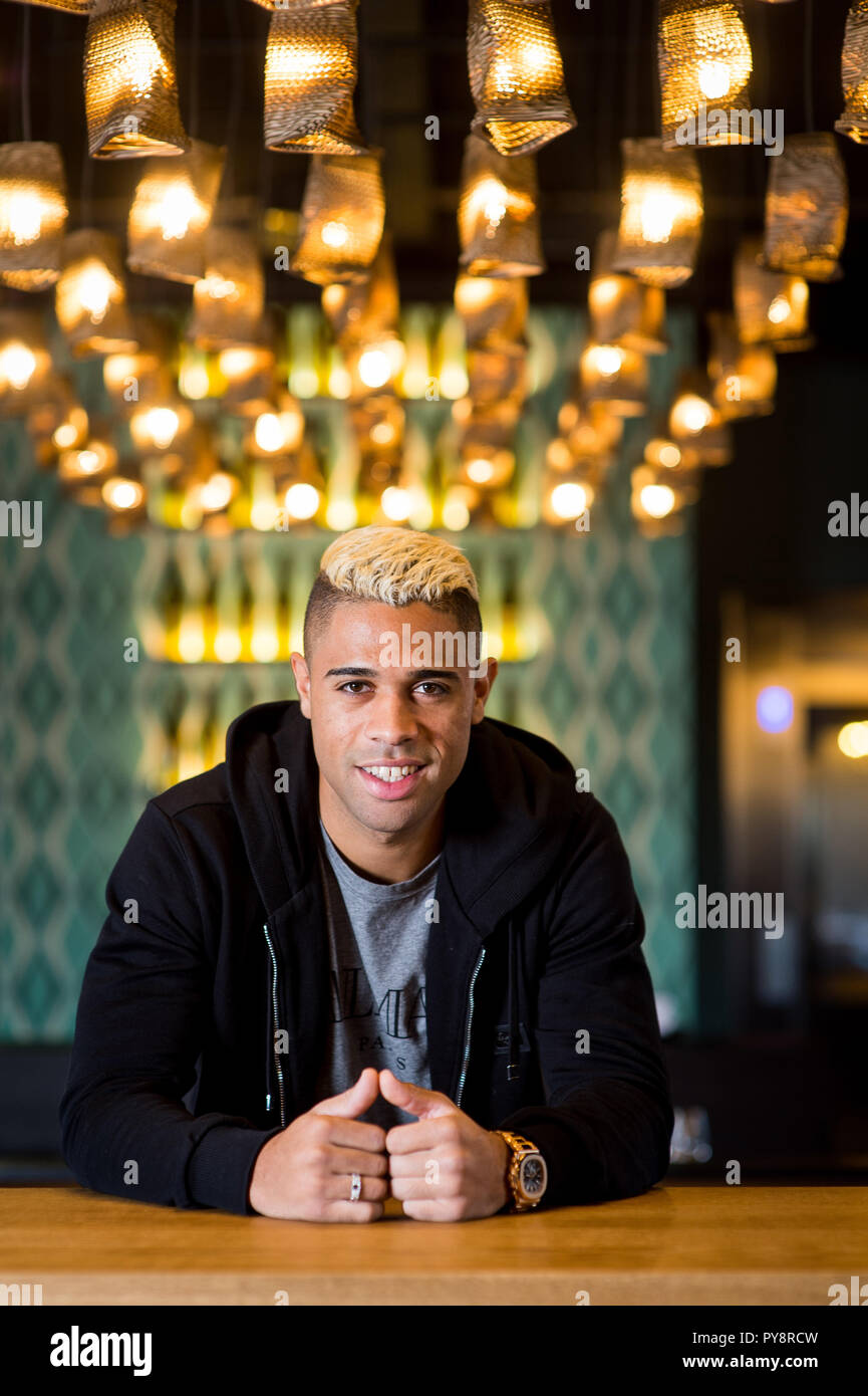 Lione (sud-est della Francia). 2017/12/01. Olympique Lyonnais football club. Mariano Díaz Mejía, noto semplicemente come Mariano, calciatore Dominicano che gioca Foto Stock