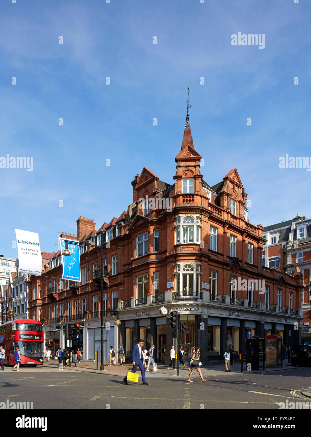 Oxford Street, dettaglio generale opinioni. Stock architettonica, Londra, Regno Unito. Architetto: NA , 2017. Foto Stock