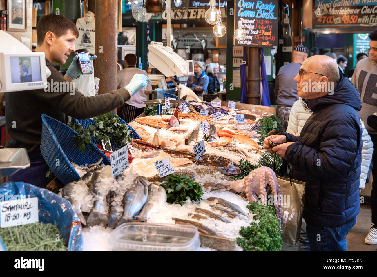 Borough Market, London, Regno Unito Foto Stock