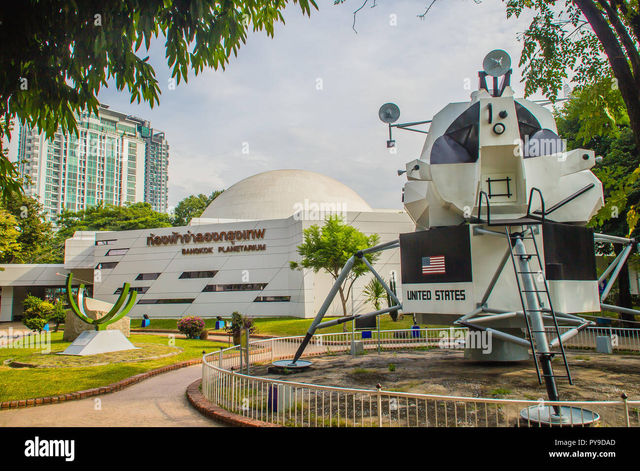 Bangkok, Tailandia - 4 Novembre 2017: modello di Apollo modulo lunare, il lander porzione della navetta Apollo costruito per noi il programma Apollo th Foto Stock