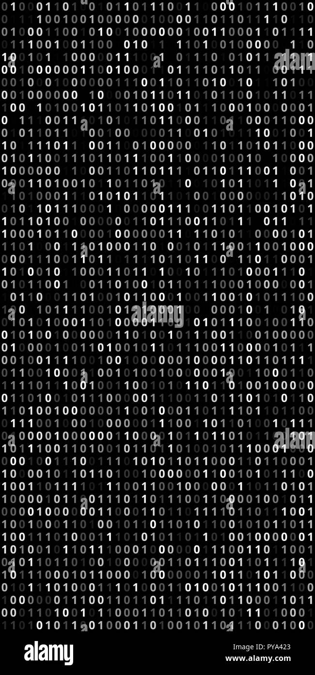 Codice binario schermo Illustrazione Vettoriale