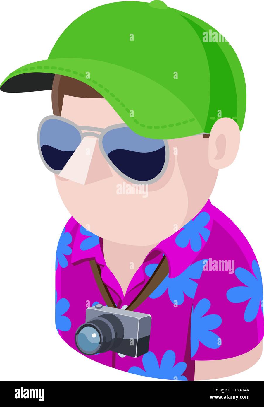 Uomo turistica Avatar icona Persone Illustrazione Vettoriale