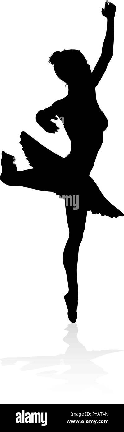 Ballerina Silhouette Illustrazione Vettoriale