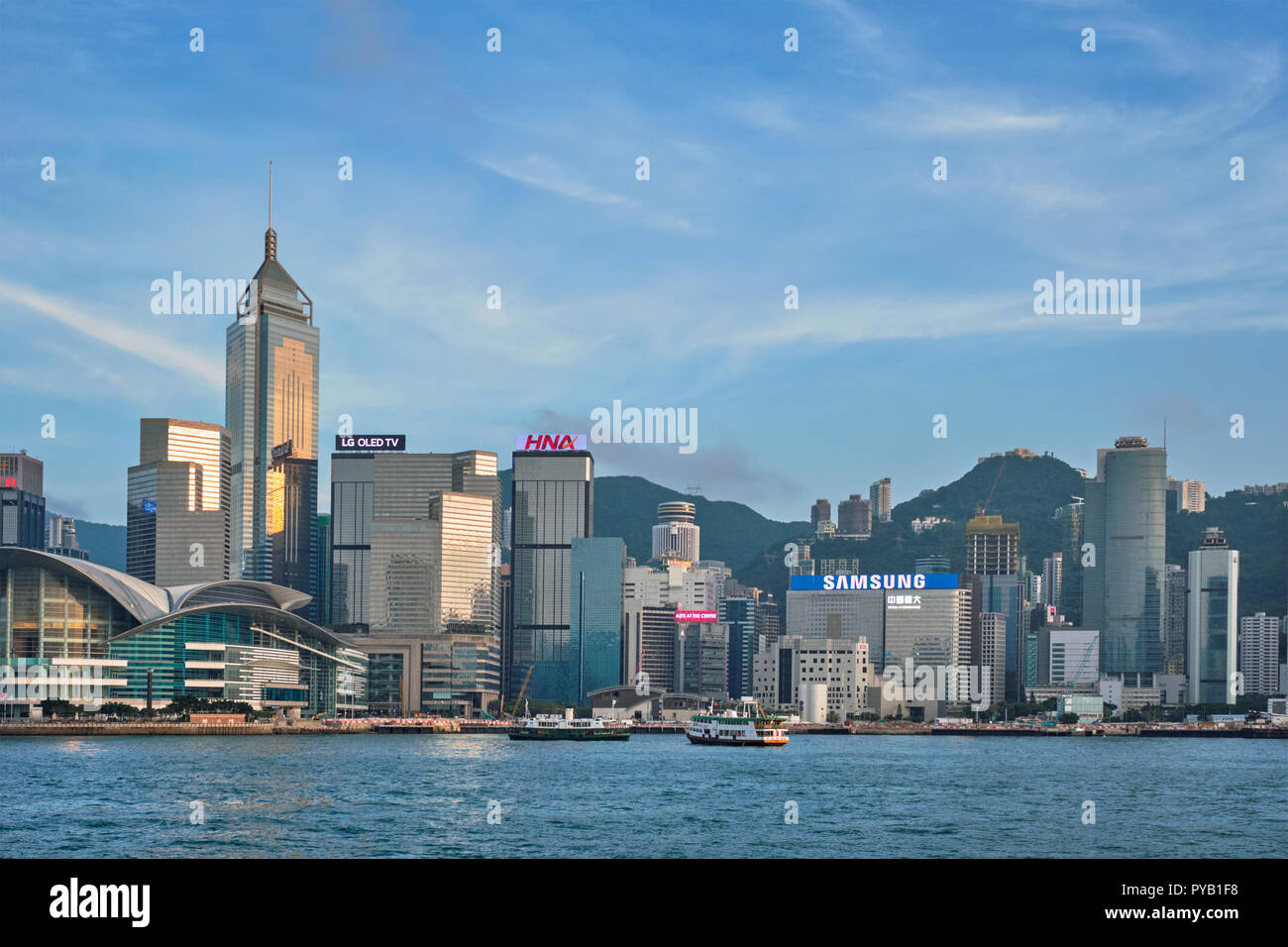 Skyline di Hong Kong. Hong Kong, Cina Foto Stock