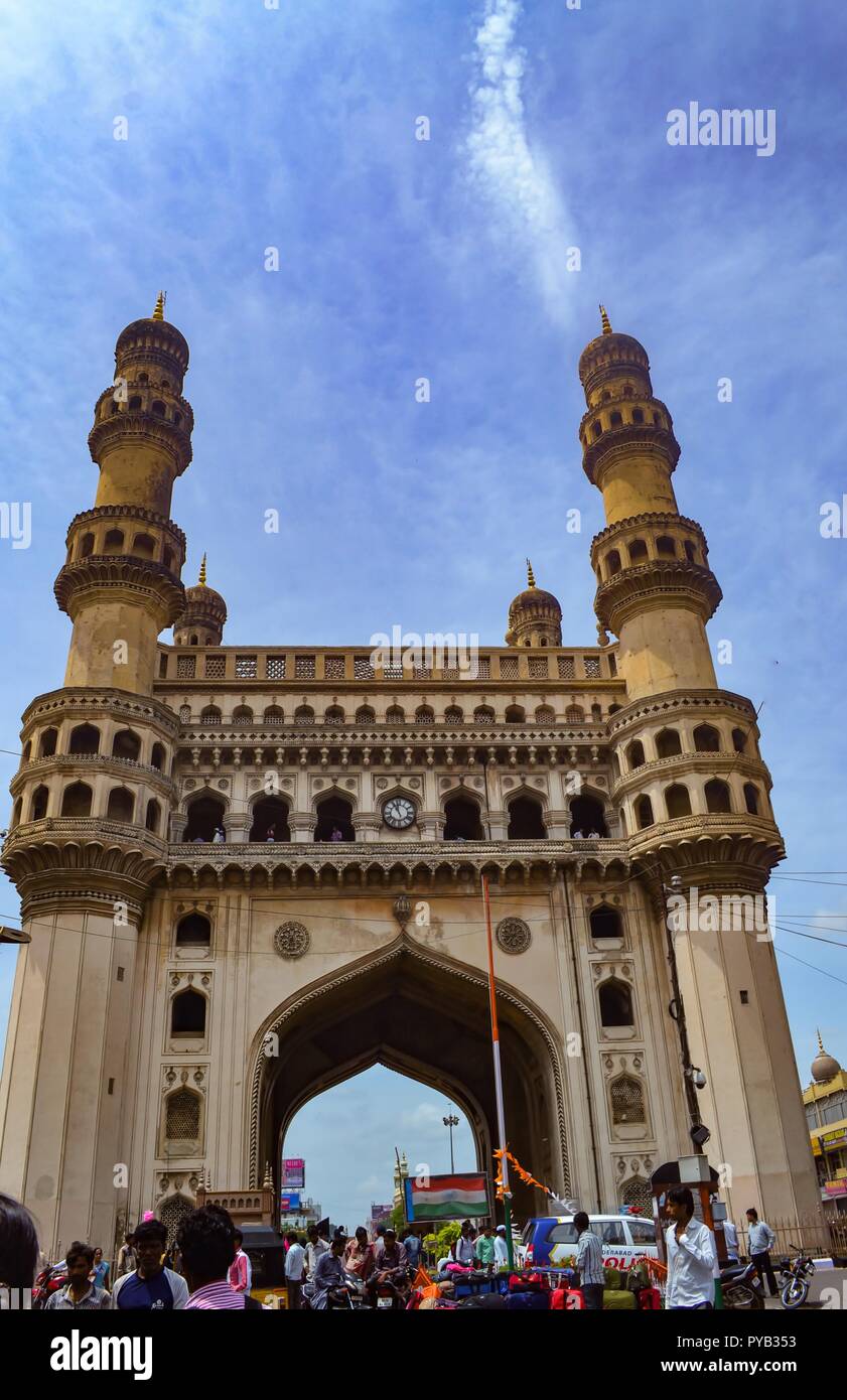 Il Charminar/l'icona globale di Hyderabad/India Foto Stock