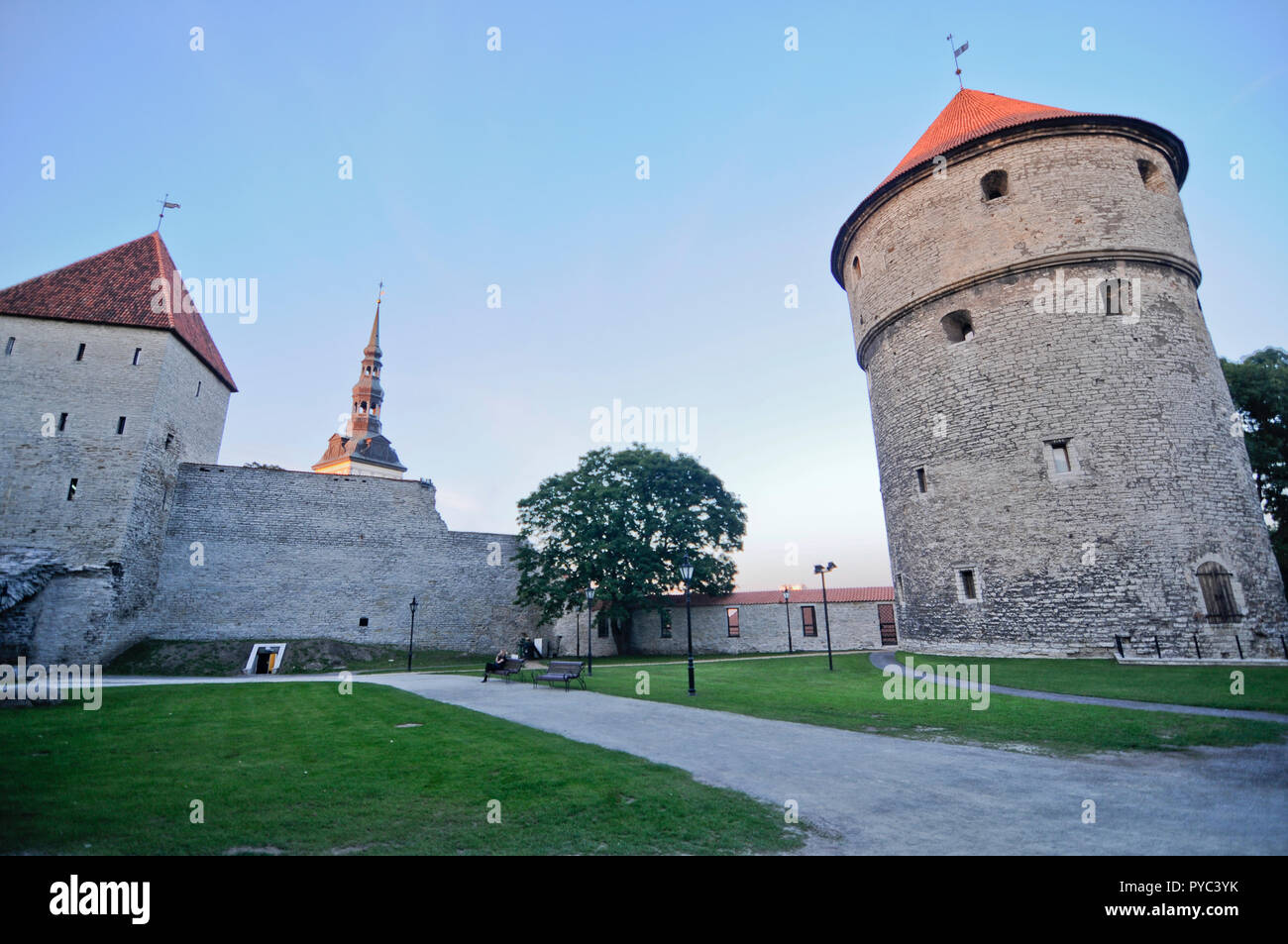 Di Tallinn City wall, Estonia Foto Stock