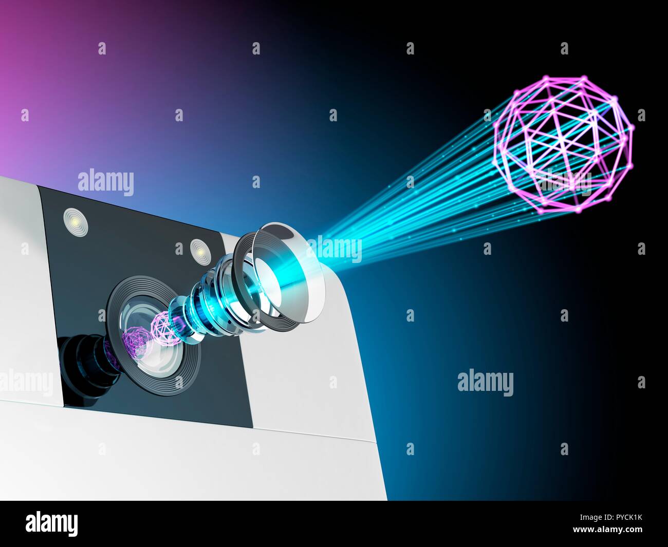 La realtà aumentata, illustrazione. Foto Stock