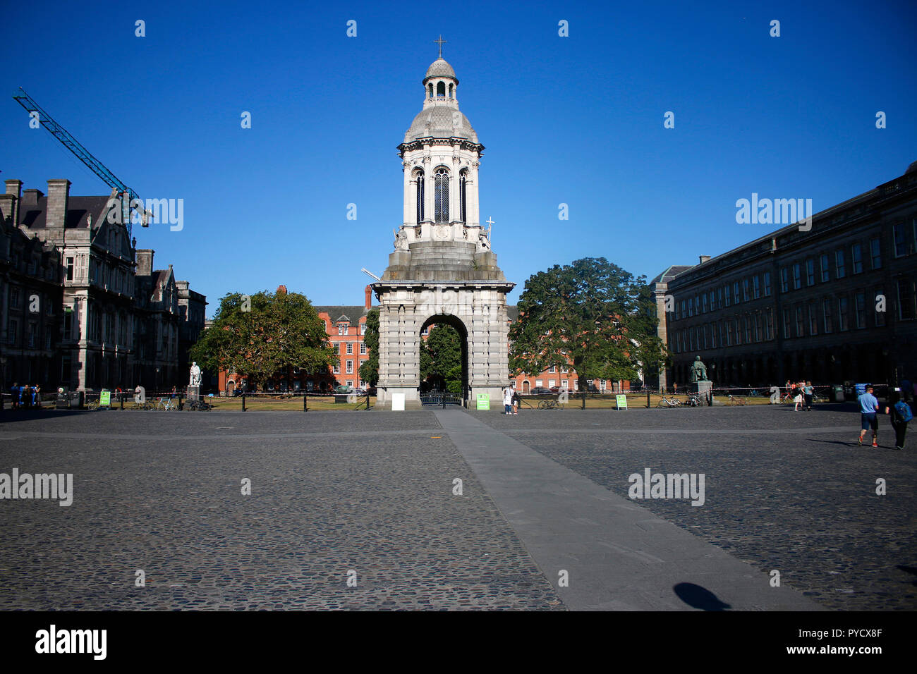 Il campanile, Tritity College di Dublino, Irlanda/ Irlanda (nur fuer redaktionelle Verwendung. Keine Werbung. Referenzdatenbank: http://www.360-berlin.de. © Foto Stock