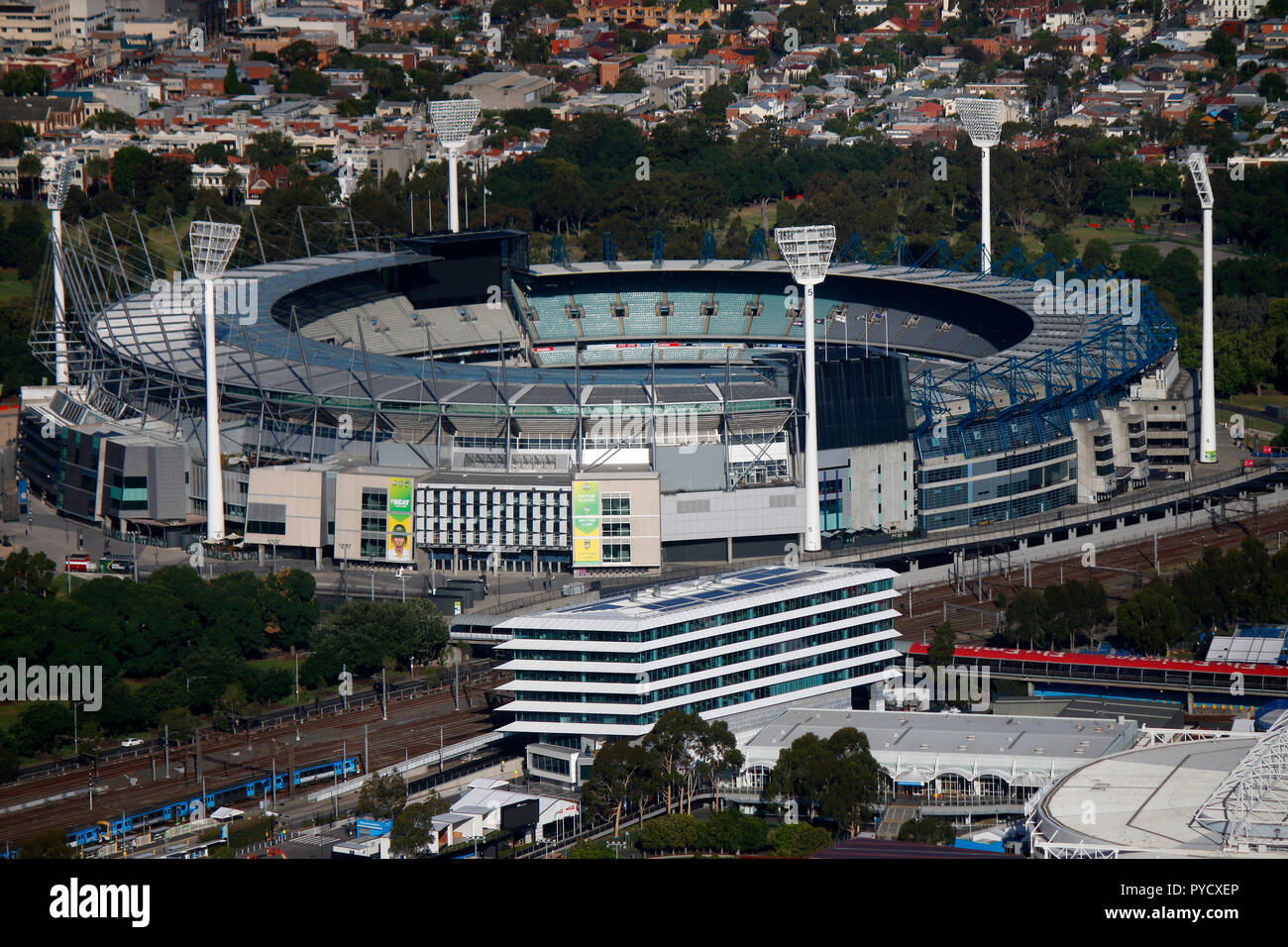 Luftbild: Melbourne Cricket Ground, Melbourne, Australia. Foto Stock