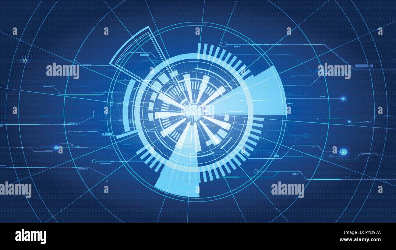 Vettore blu astratto tecnologia sfondi di interfaccia Illustrazione Vettoriale