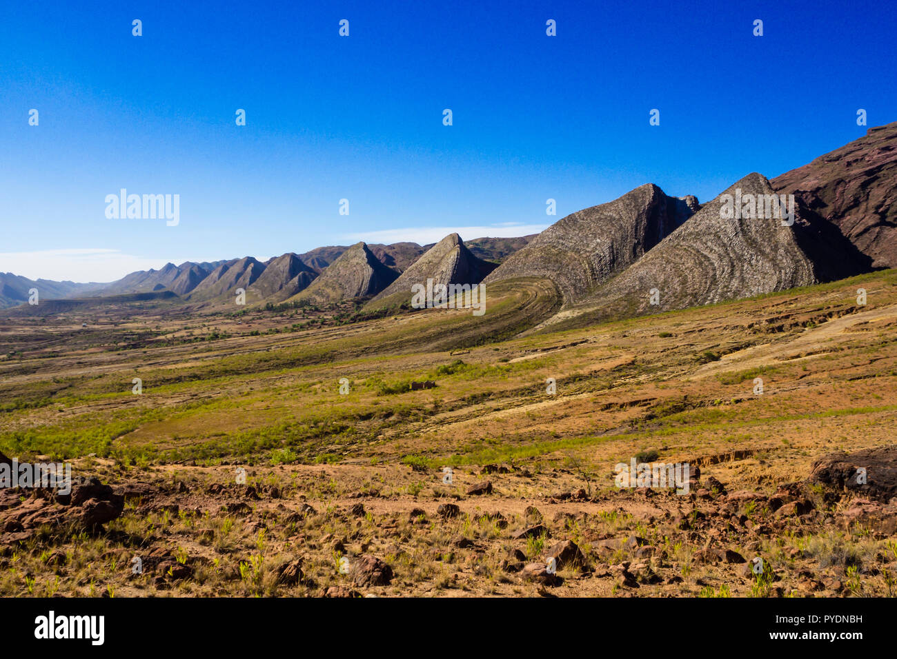 Il paesaggio nei pressi di Toro Toro in Bolivia, Cochabamba Foto Stock