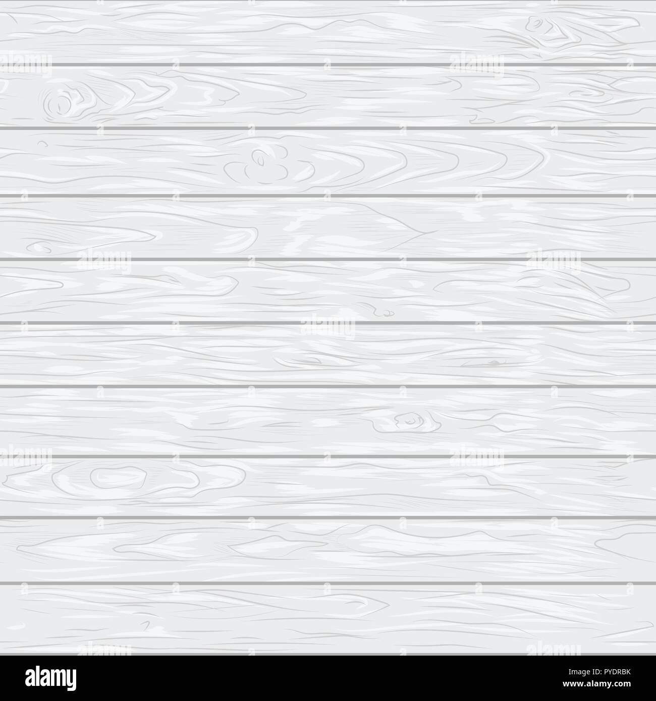 Bianco listoni in legno seamless pattern. Linee orizzontali pavimento in legno dipinto di bianco. Illustrazione Vettoriale