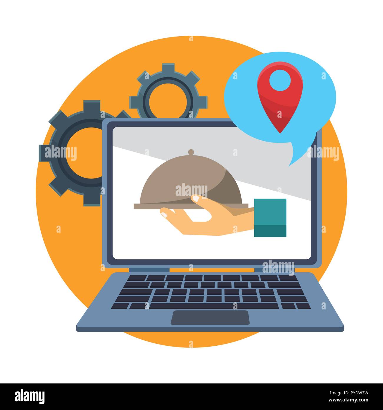 Online ordine alimentare Illustrazione Vettoriale