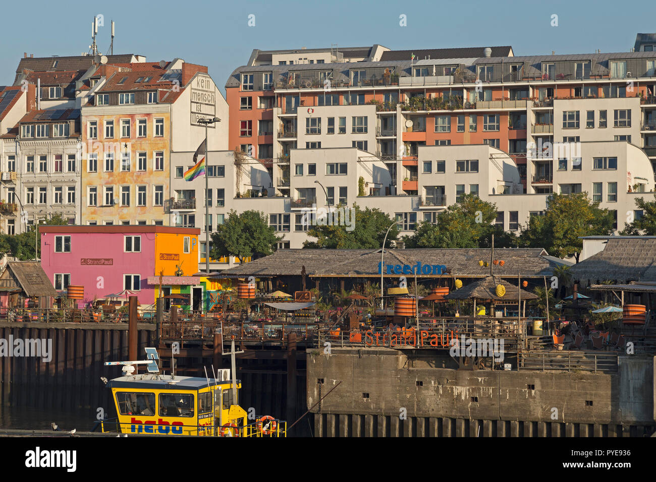 Hafenstrasse, St. Pauli, Amburgo, Germania Foto Stock