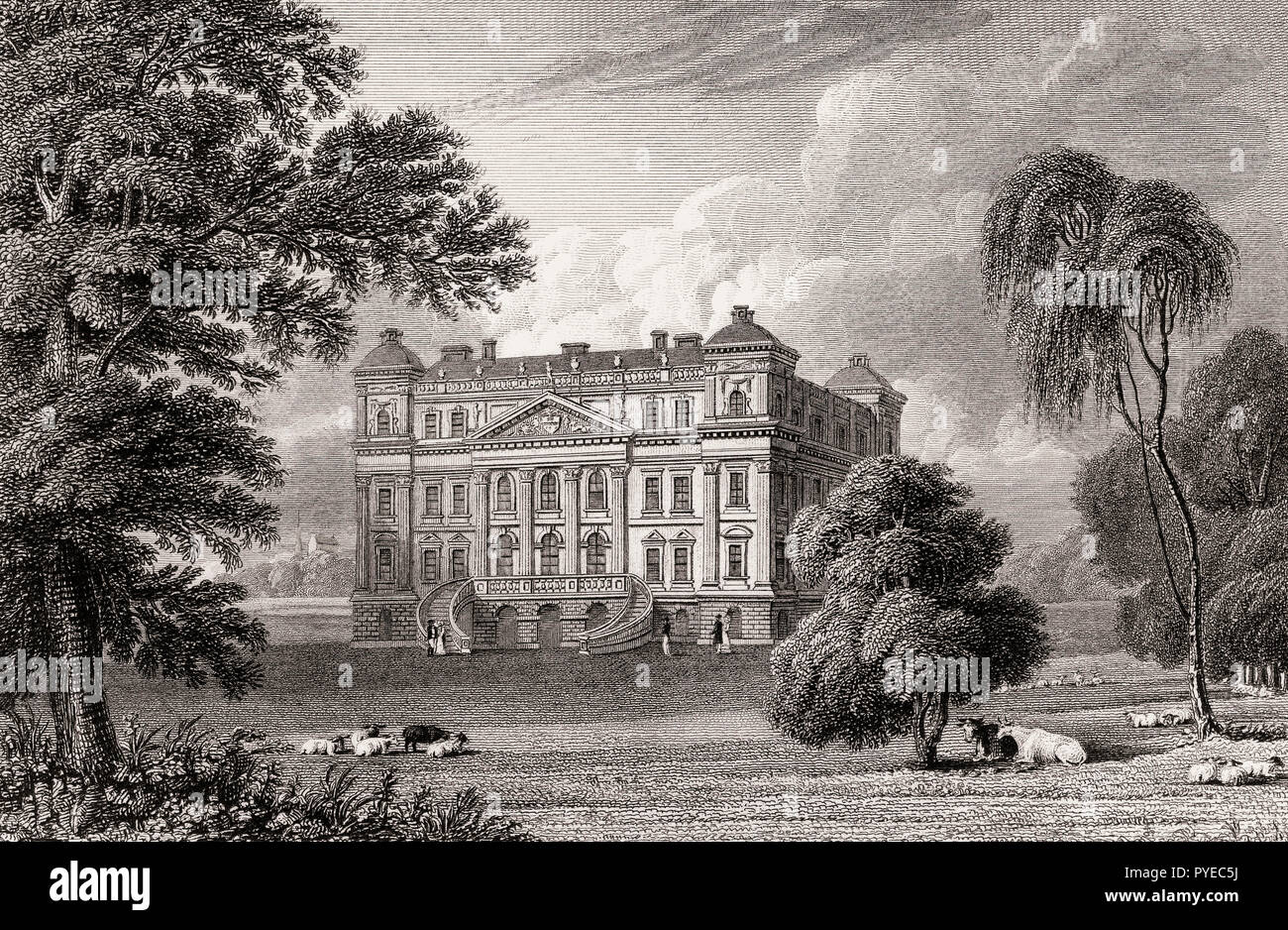 Duff House, Banff, Aberdeenshire, Scozia, secolo XIX, dalla moderna Atene da Th. H. Pastore Foto Stock