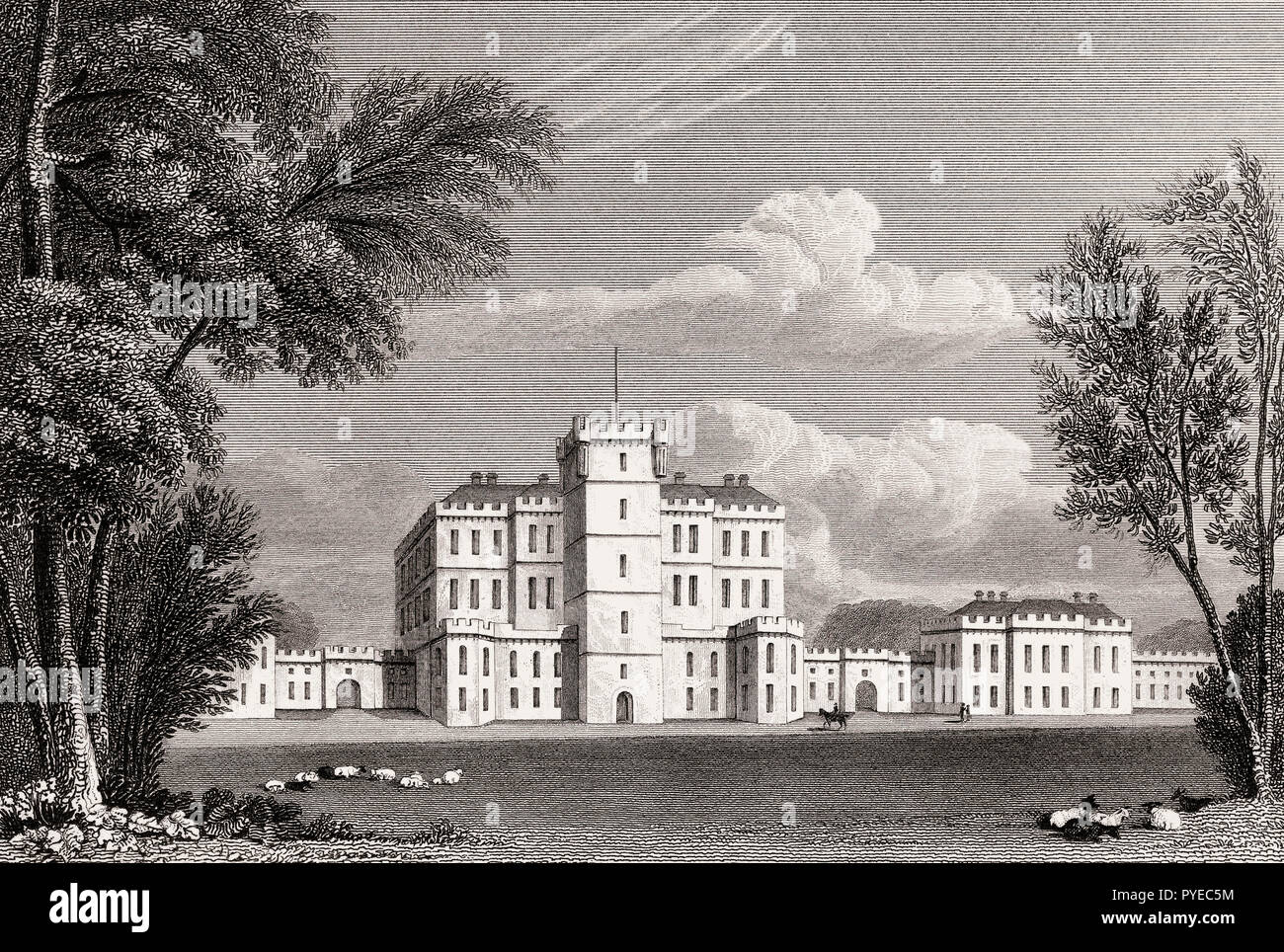 Gordon Castello, vicino Fochabers in Moray, Scozia, secolo XIX, dalla moderna Atene da Th. H. Pastore Foto Stock