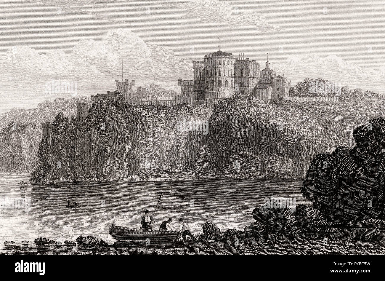 Culzean Castle vicino a Maybole, Ayrshire, secolo XIX, dalla moderna Atene da Th. H. Pastore Foto Stock