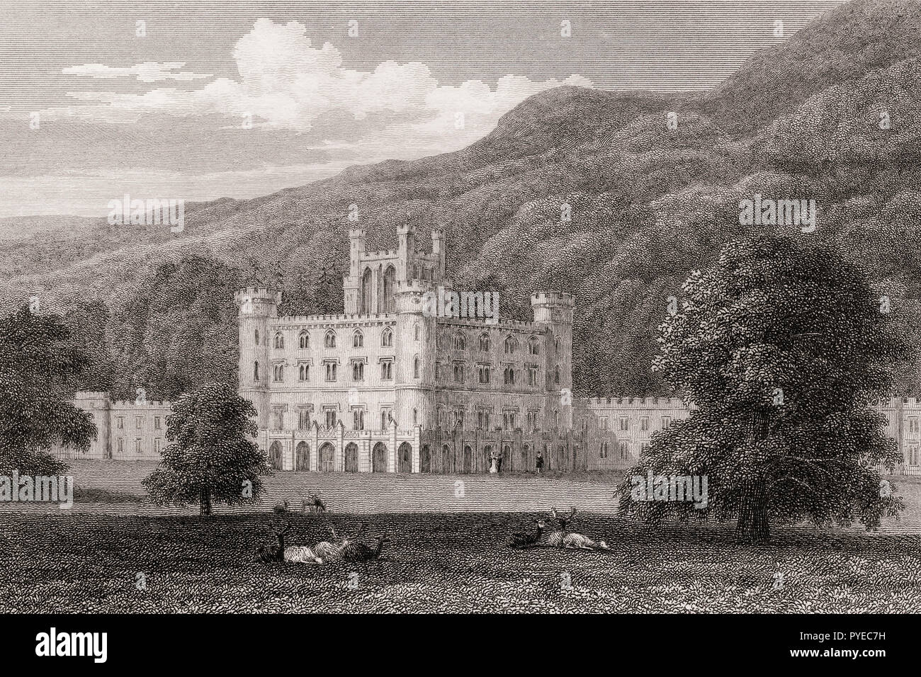 Il Castello di Taymouth, Kenmore, Perth and Kinross, Highlands della Scozia, del xix secolo, dalla moderna Atene da Th. H. Pastore Foto Stock