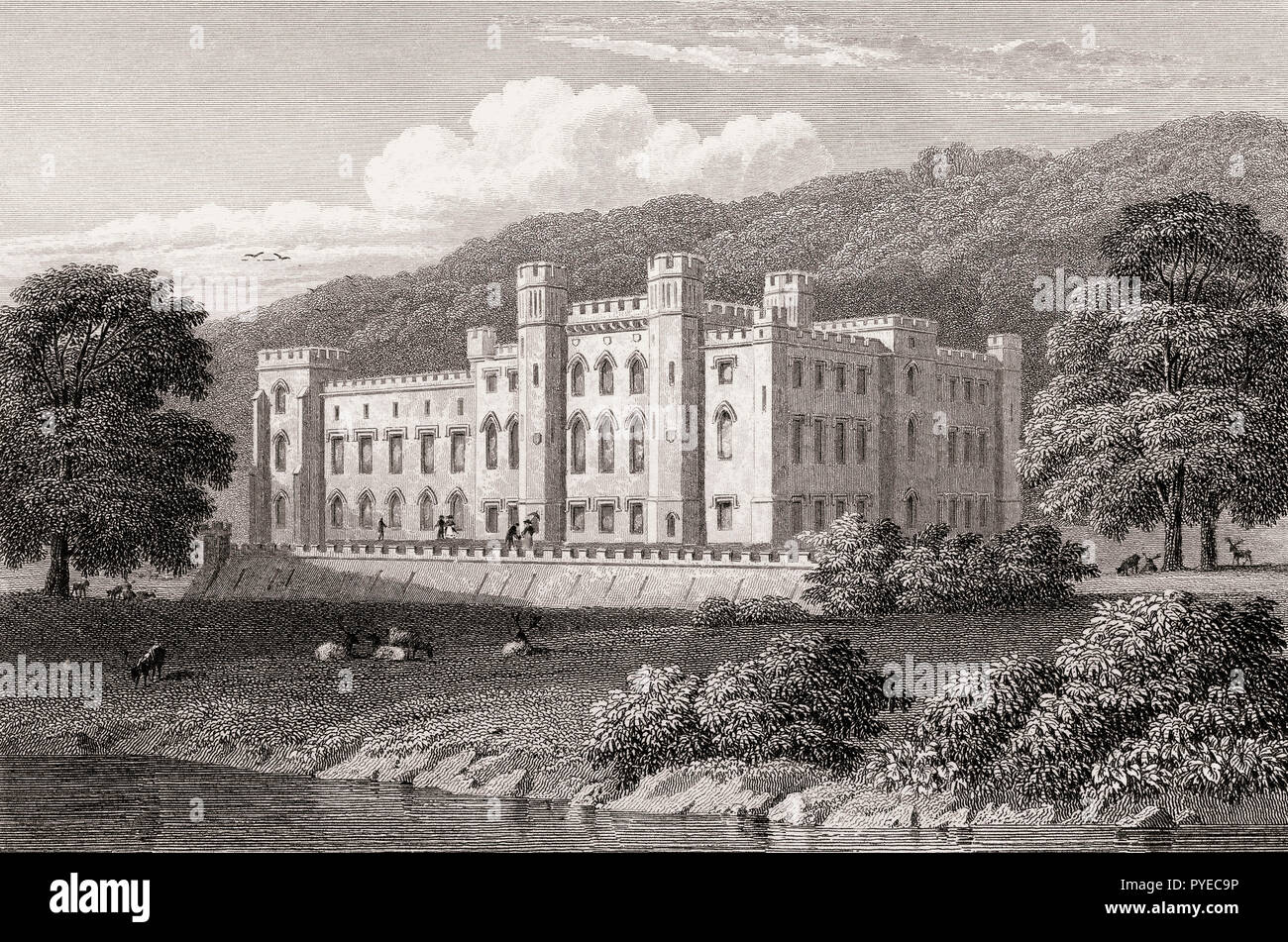 Scone Palace, Scone, Perth, Scozia, secolo XIX, dalla moderna Atene da Th. H. Pastore Foto Stock