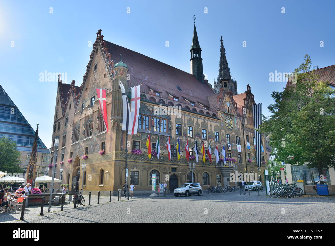 Ulm, Germania - Visualizzare nella storica città di Ulm, Germania meridionale Foto Stock