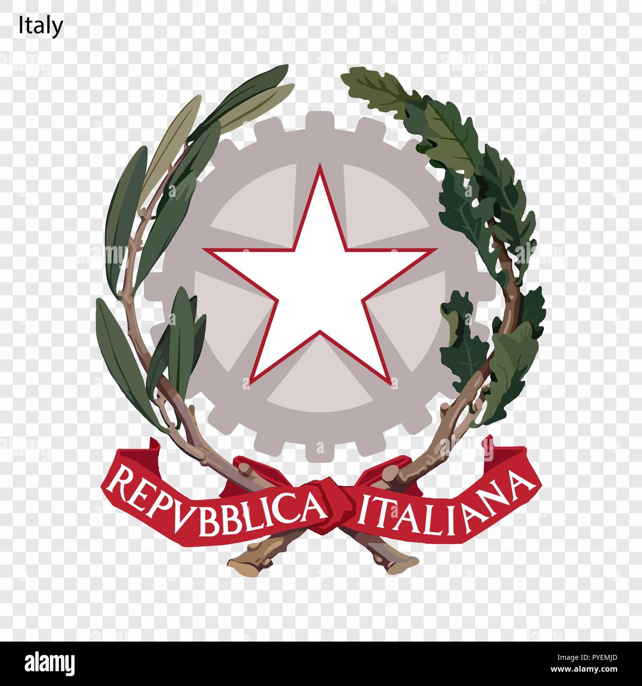 Simbolo dell'Italia. Emblema nazionale Illustrazione Vettoriale