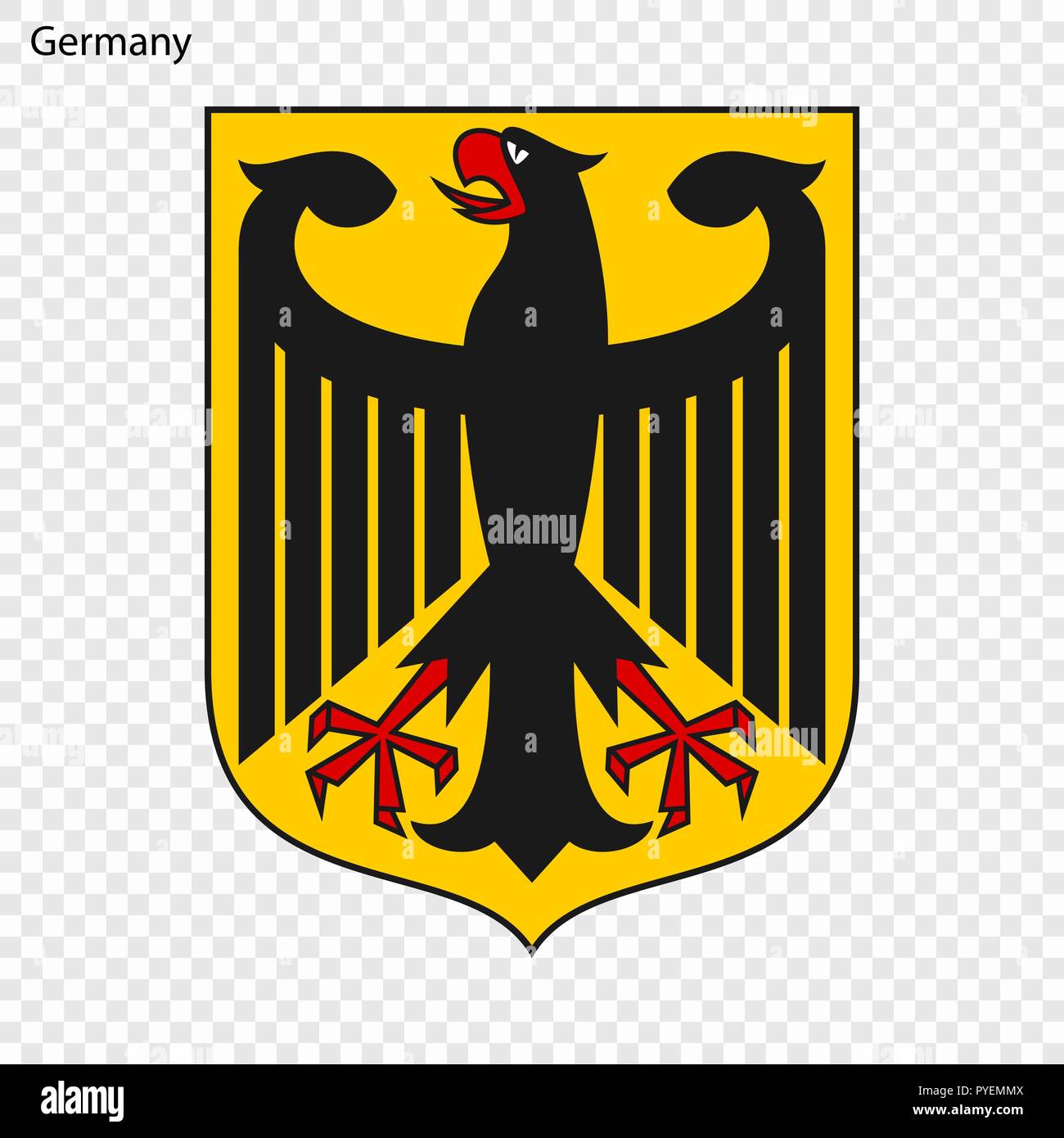Simbolo della Germania. Emblema nazionale Illustrazione Vettoriale