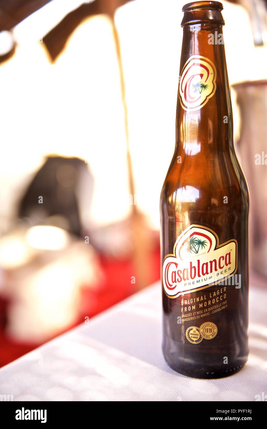 Birra di Casablanca in Marocco Foto Stock