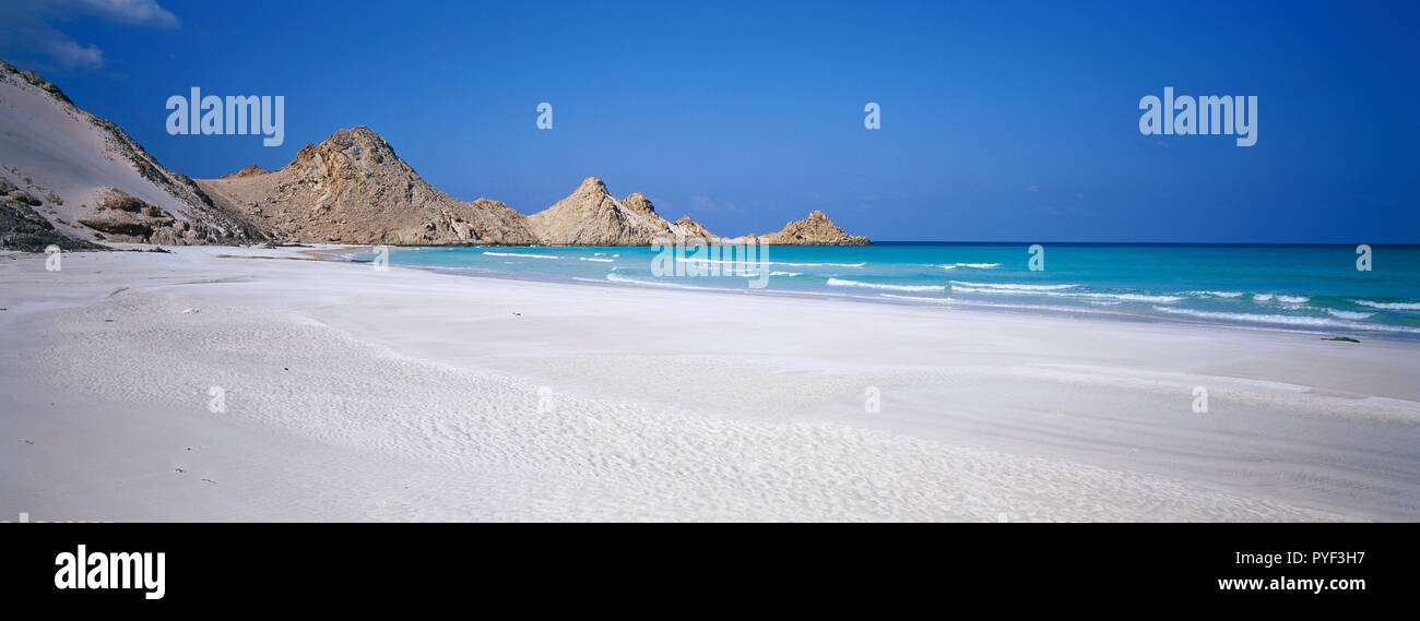 Yemen e Socotra island, Qalansia beach. Foto Stock