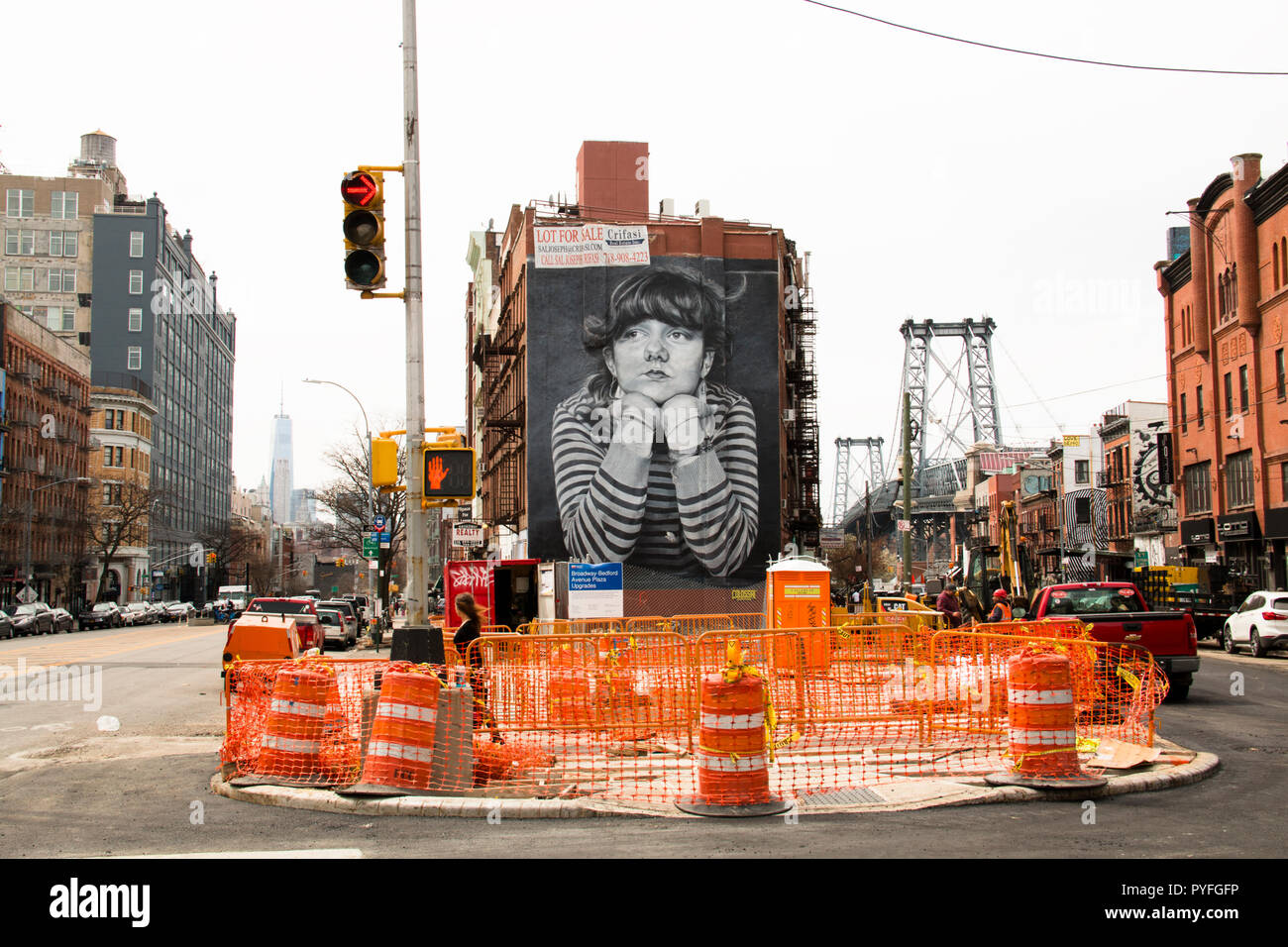 La città di NEW YORK, Stati Uniti d'America - Aprile 2018: Arte di strada nel centro di New York City Foto Stock