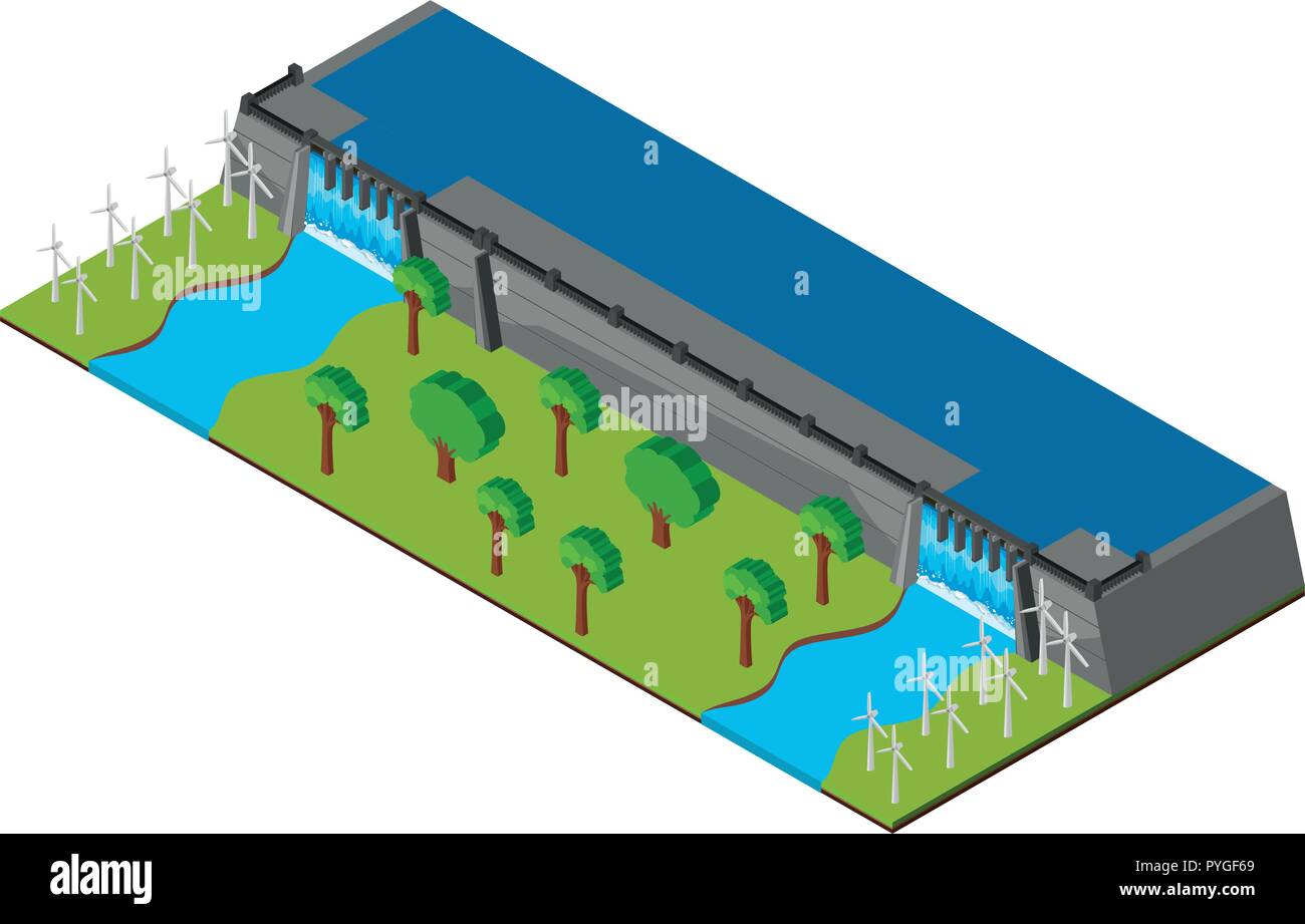 Digital asset management in 3D design illustrazione Illustrazione Vettoriale