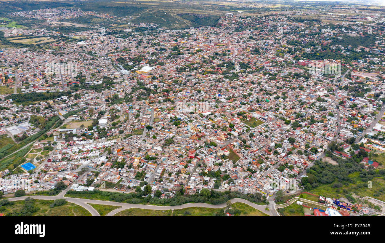 Vista aerea di San Miguel De Allende, Messico Foto Stock