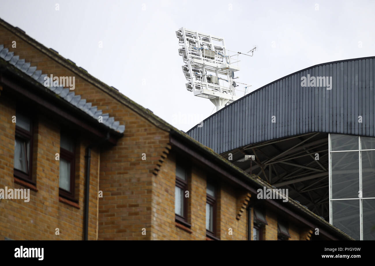Una vista generale dello stadio prima della partita della Premier League a Selhurst Park, Londra. PREMERE ASSOCIAZIONE foto. Data immagine: Domenica 28 ottobre 2018. Visita il palazzo DEL CALCIO della storia della Pennsylvania. Il credito fotografico dovrebbe essere: Tim Goode/PA Wire. RESTRIZIONI: Nessun utilizzo con audio, video, dati, elenchi di apparecchi, logo di club/campionato o servizi "live" non autorizzati. L'uso in-match online è limitato a 120 immagini, senza emulazione video. Nessun utilizzo nelle scommesse, nei giochi o nelle pubblicazioni di singoli club/campionati/giocatori. Foto Stock