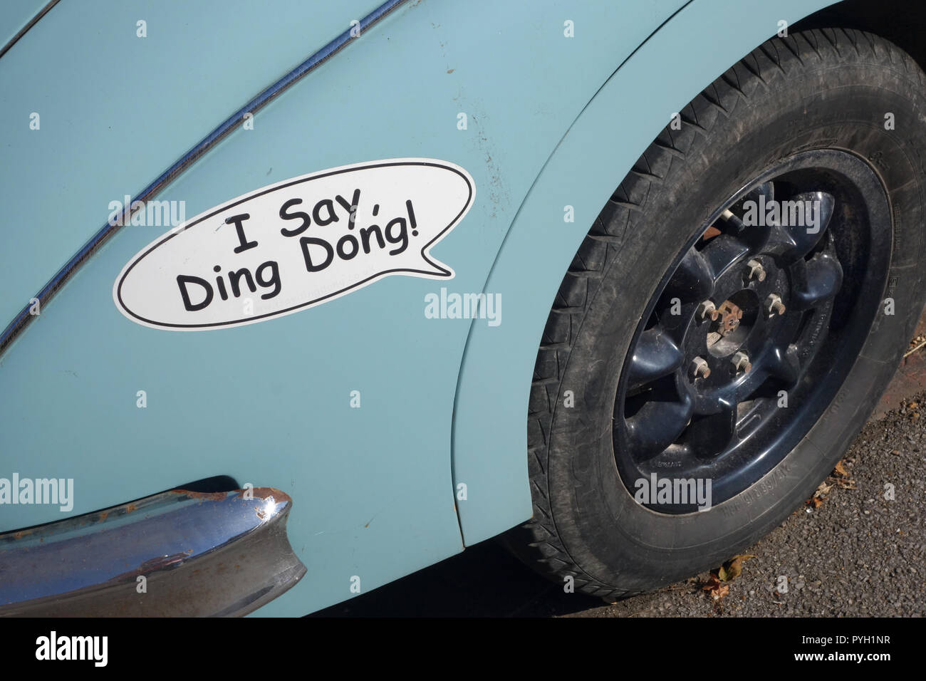 Dettaglio della Jaguar MK2 all'esterno della campana pub di Ticehurst East Sussex, Regno Unito Foto Stock