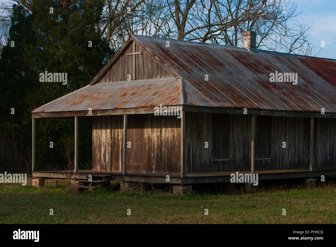 Quarti di slave a valle di alloro piantagione di zucchero nei pressi di Thibodaux, Louisiana, è stato utilizzato come set per il film "Ray", nel 2004. Foto Stock