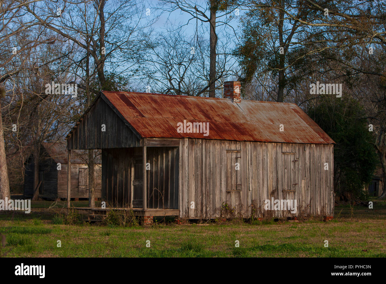 Quarti di slave a valle di alloro piantagione di zucchero nei pressi di Thibodaux, Louisiana, è stato utilizzato come set per il film "Ray", nel 2004. Foto Stock