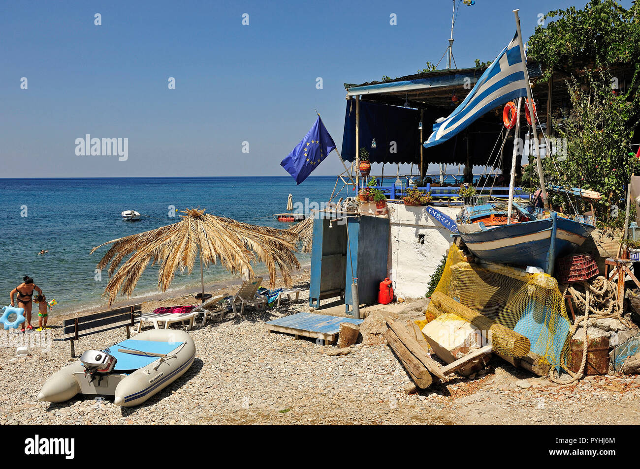 La Grecia, Lesbos-Melinda Foto Stock