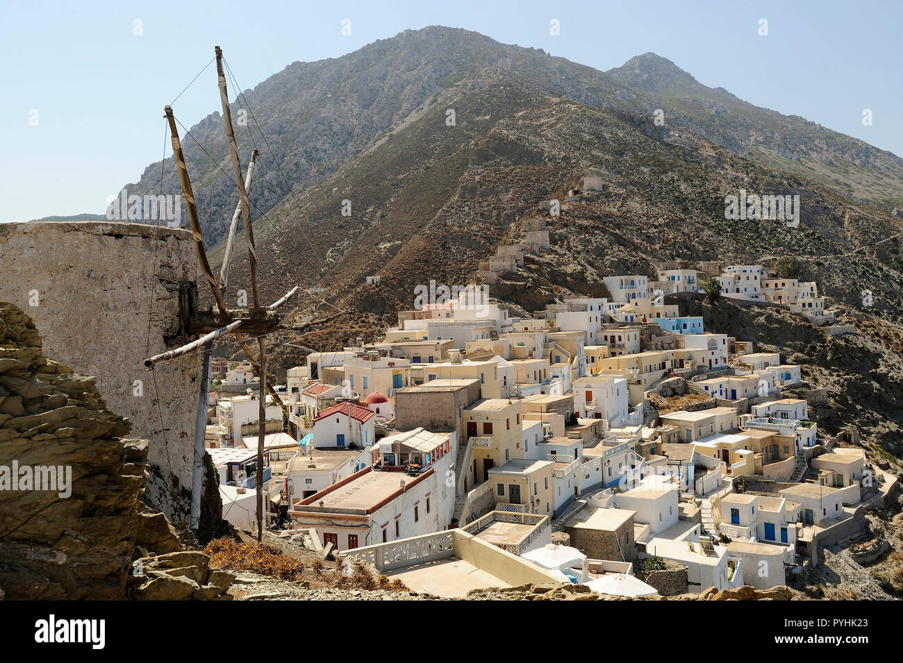 Grecia KARPATHOS villaggio montano di Olympos Foto Stock