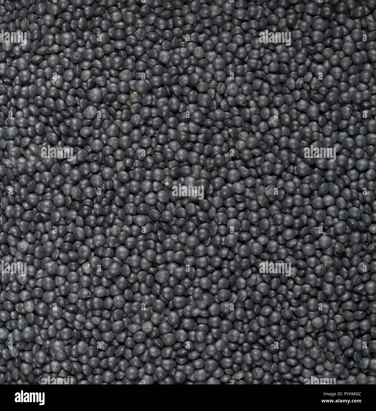 Cumulo di organico nero lenticchie beluga telaio di riempimento texture di sfondo Foto Stock