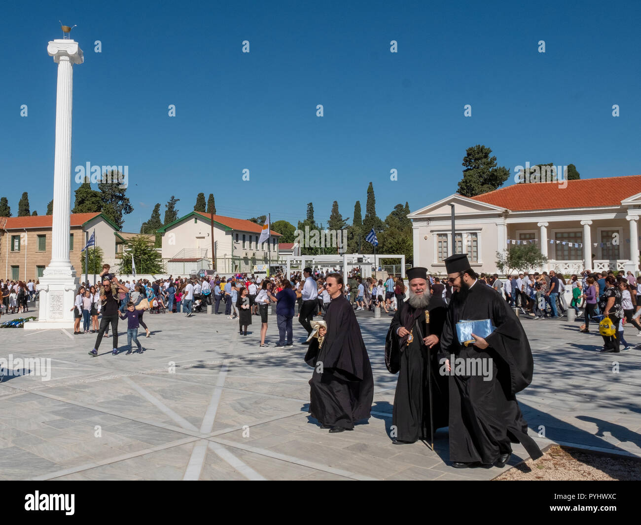 28/10/18: Cipro: Ochi parata del giorno centro di Paphos, Cipro. Foto Stock